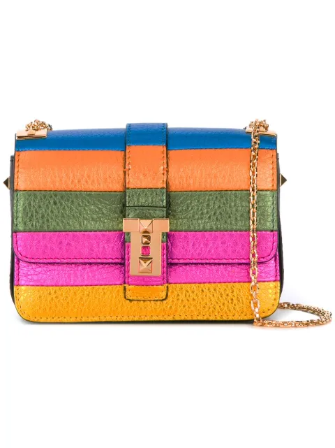 Valentino Valentino Garavani 'Rockstud' Striped Shoulder Bag - Farfetch