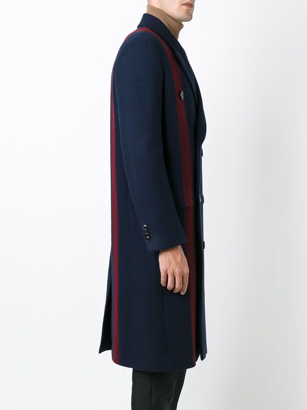 paul smith 双排扣条纹大衣