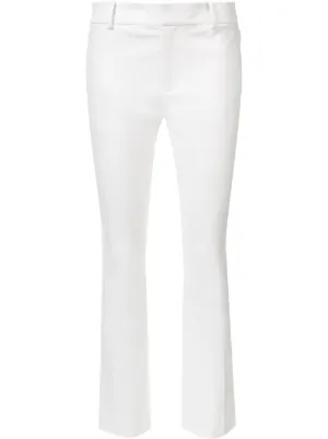 black tailored flared trousers