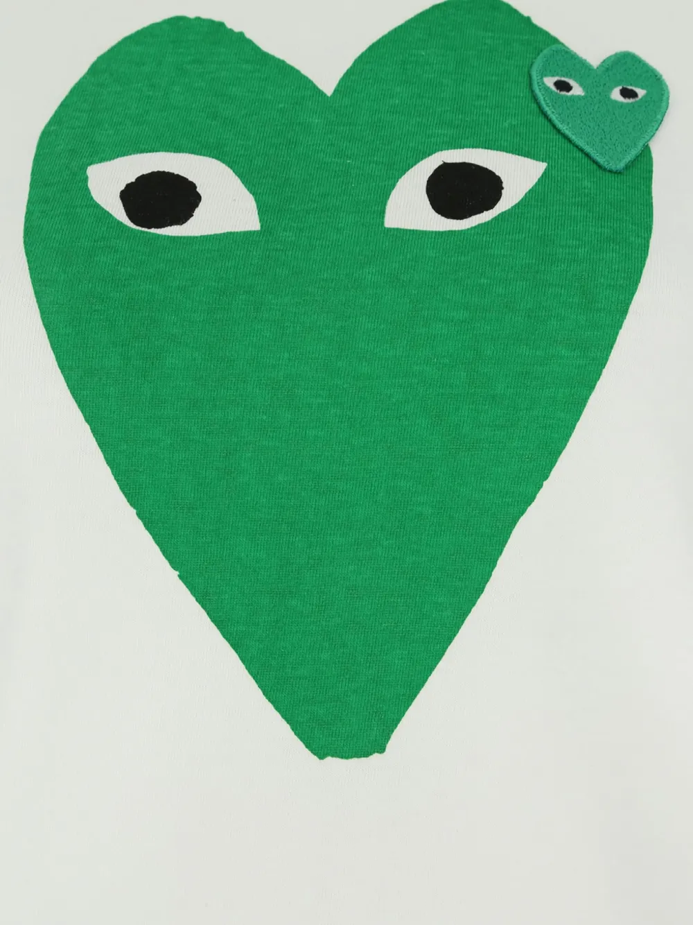  Comme Des Garçons Play T Shirt Mit Logo Print   Weiß 