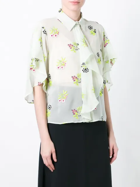 MARCO DE VINCENZO FLORAL EMBROIDERY SHIRT