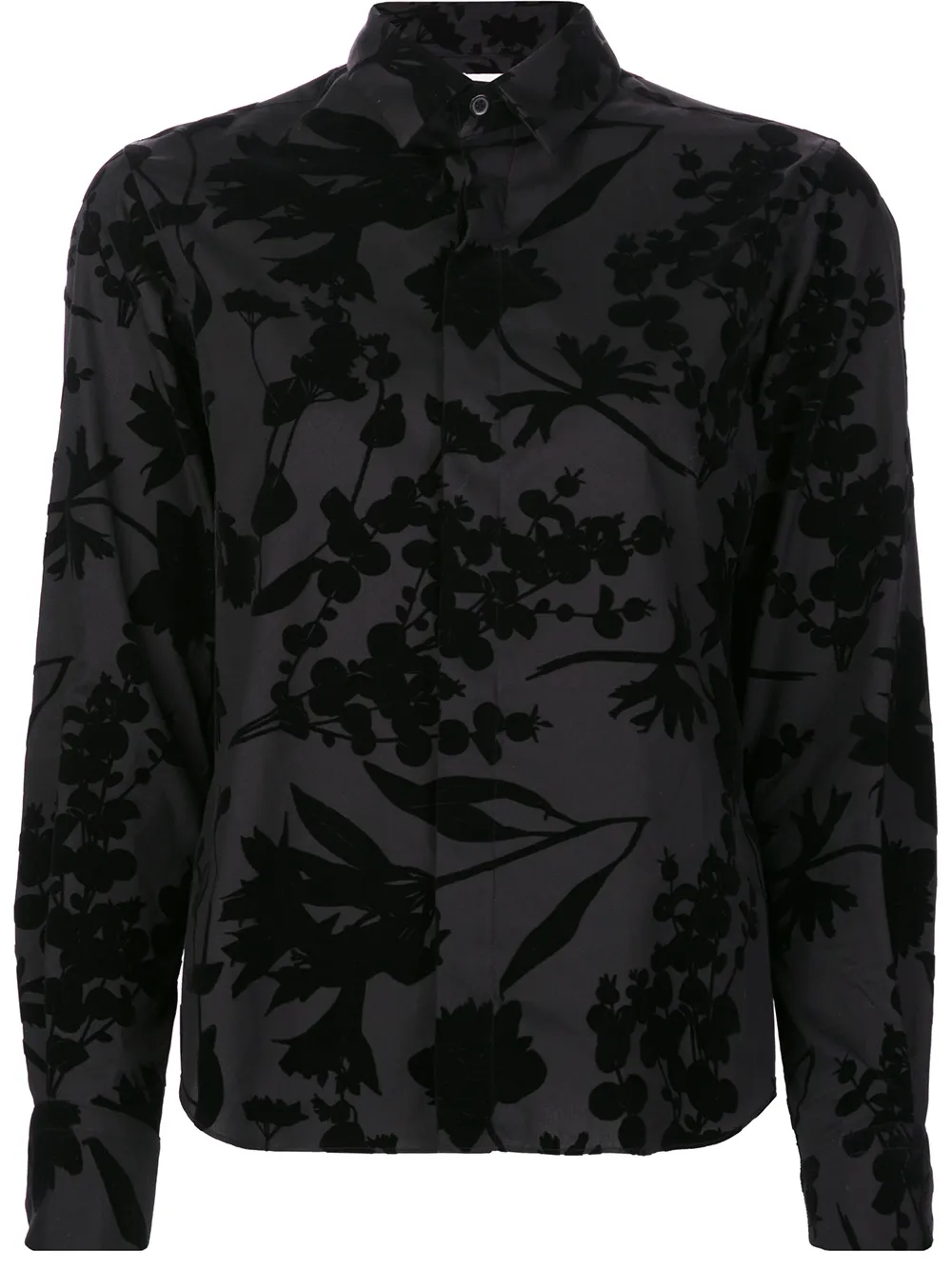 Noir Kei Ninomiya floral print shirt - Nero