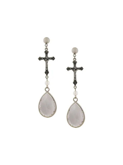Givenchy crucifix pendant earrings