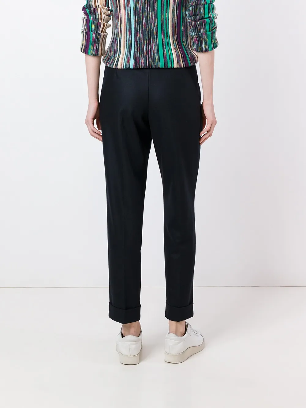 Boglioli getailleerde cropped broek Zwart