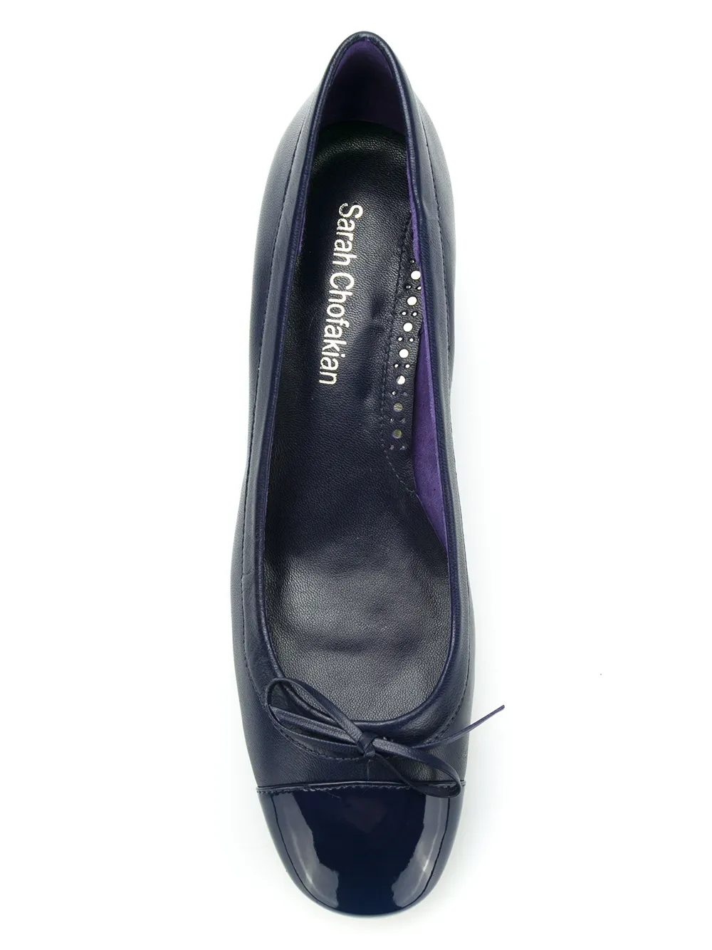 Sarah Chofakian Amour bow-embellished pumps Blue