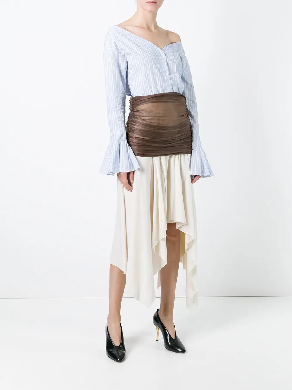 LOEWE asymmetric skirt - Beige