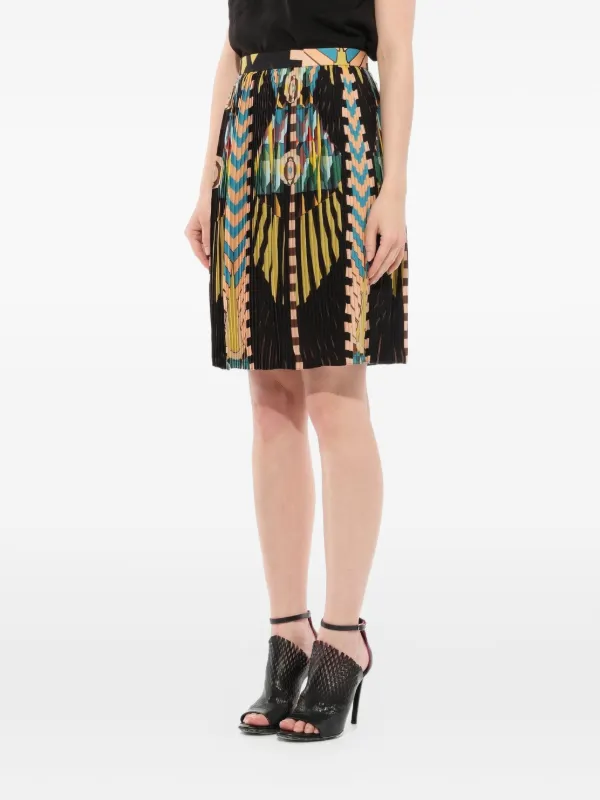 Givenchy Crazy Cleopatra Printed Mid Skirt in Multicolour