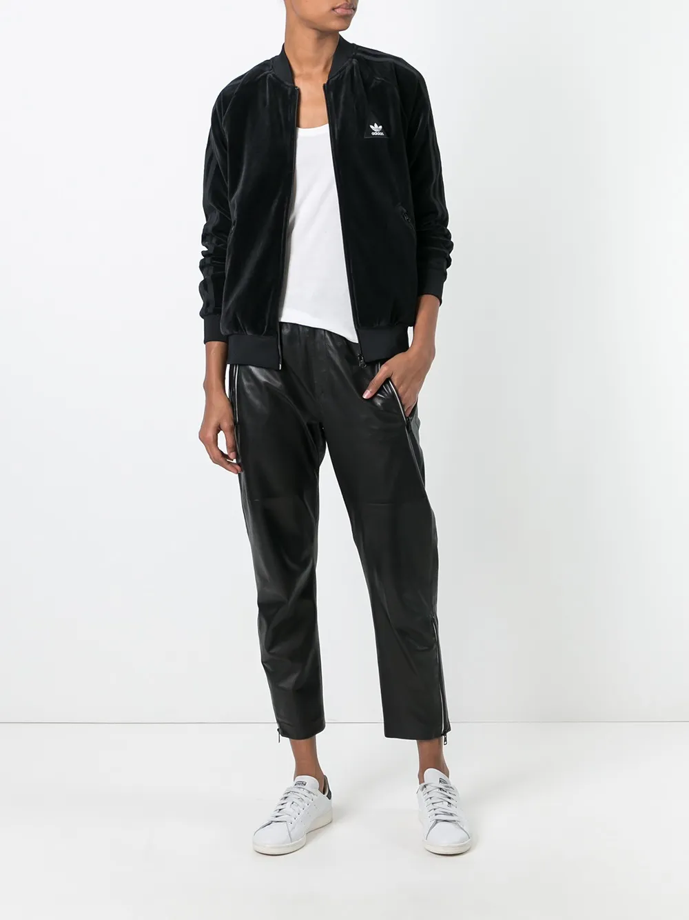 adidas 'HU SST' velour track jacket Zwart