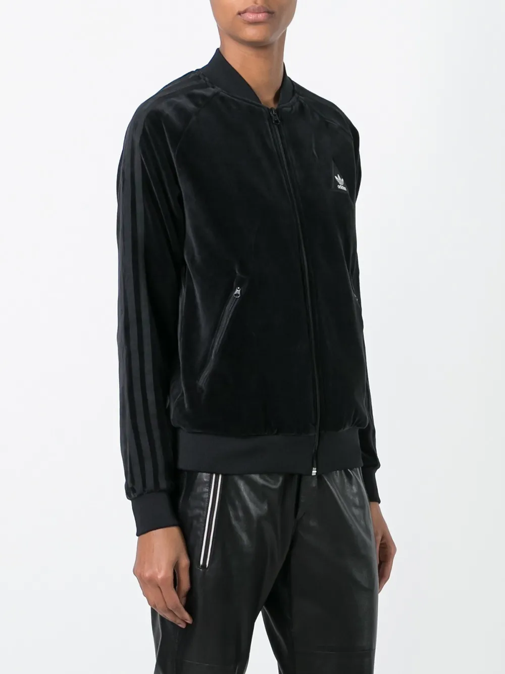 adidas 'HU SST' velour track jacket Zwart