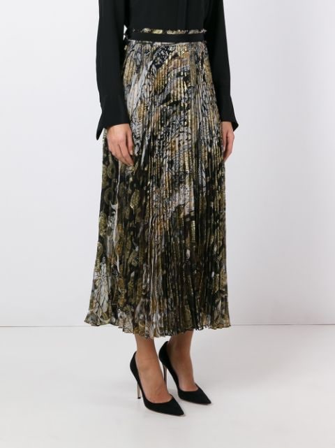 ROBERTO CAVALLI Printed Pleated Skirt