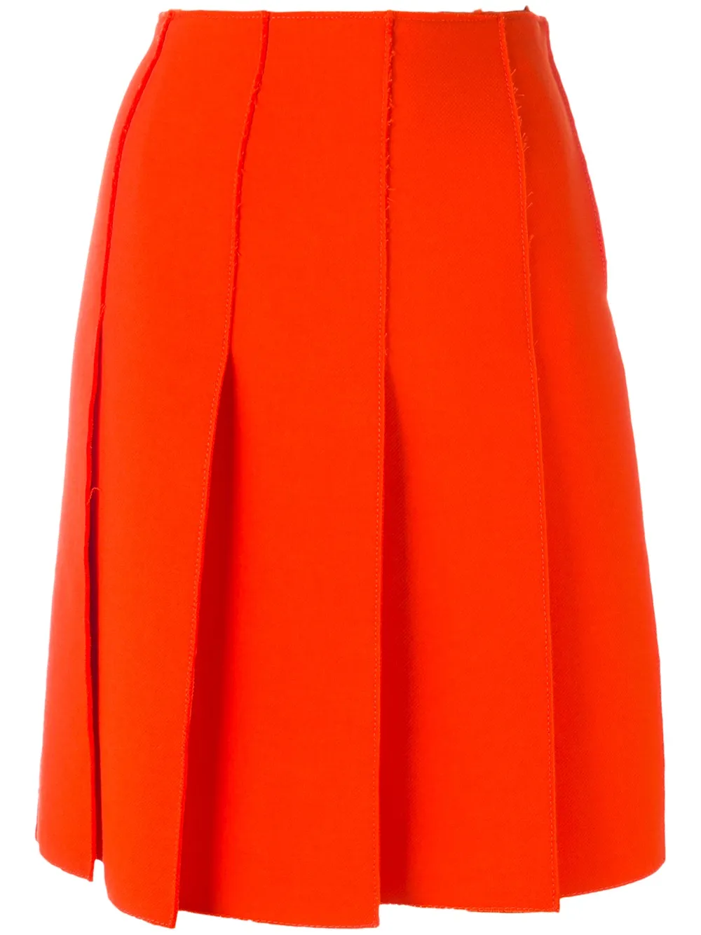 PUCCI frayed edge pleated skirt - Giallo