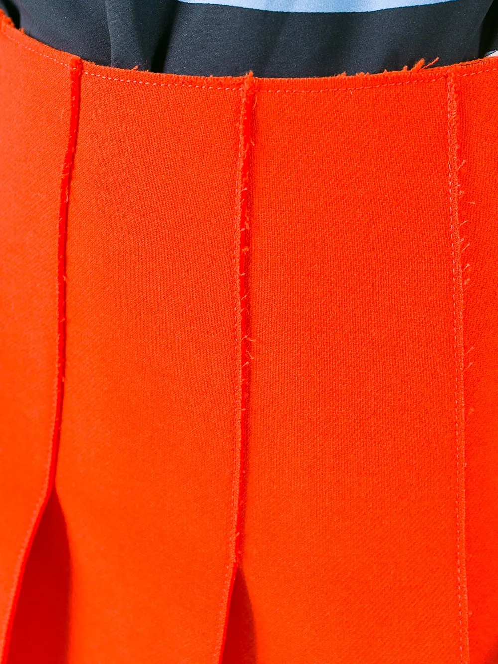 PUCCI frayed edge pleated skirt Geel
