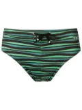 Amir Slama horizontal-stripe swimming trunks - Green