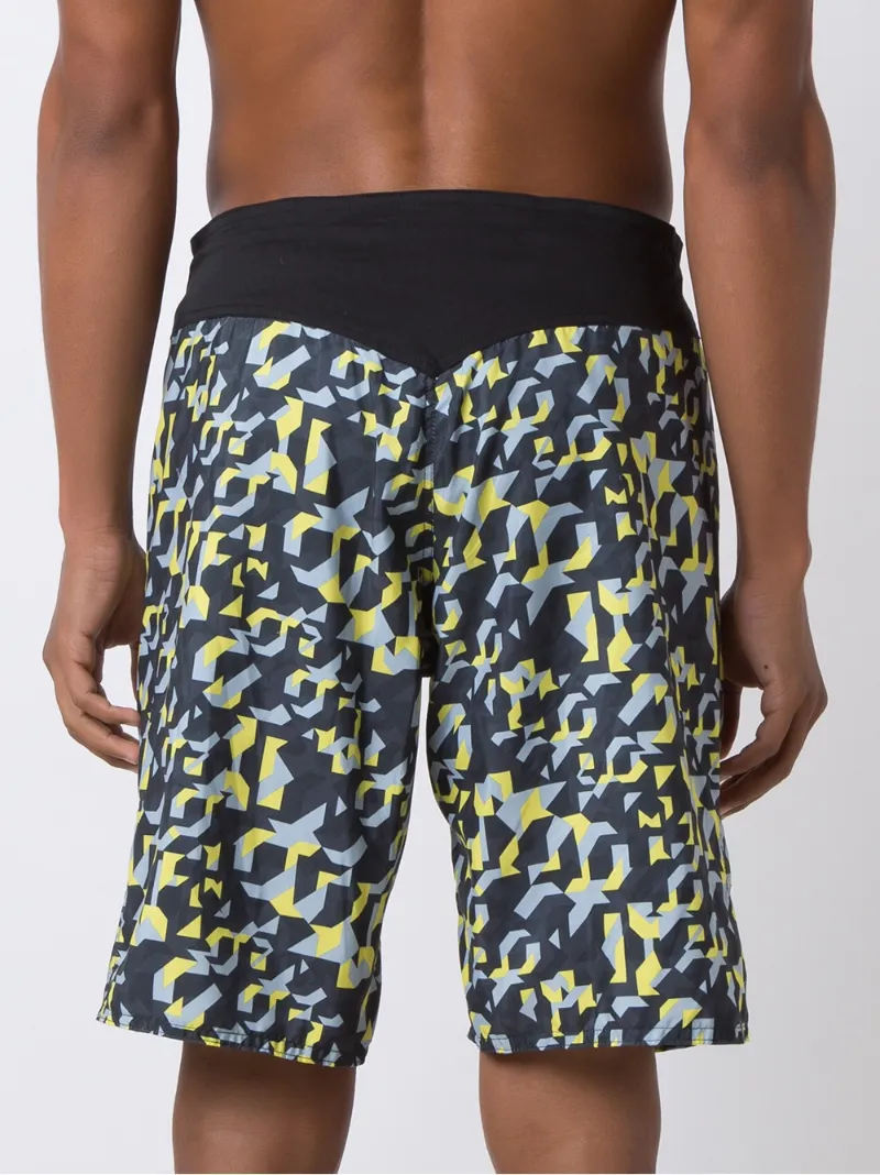 AMIR SLAMA GEOMETRIC-PRINT SWIM SHORTS