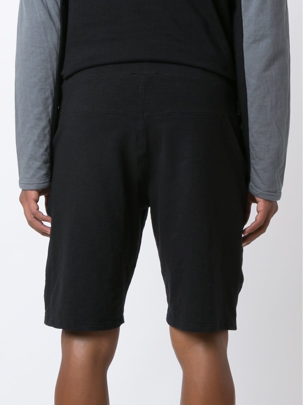Shop Amir Slama Embroidered-detail Knee-length Shorts In Black