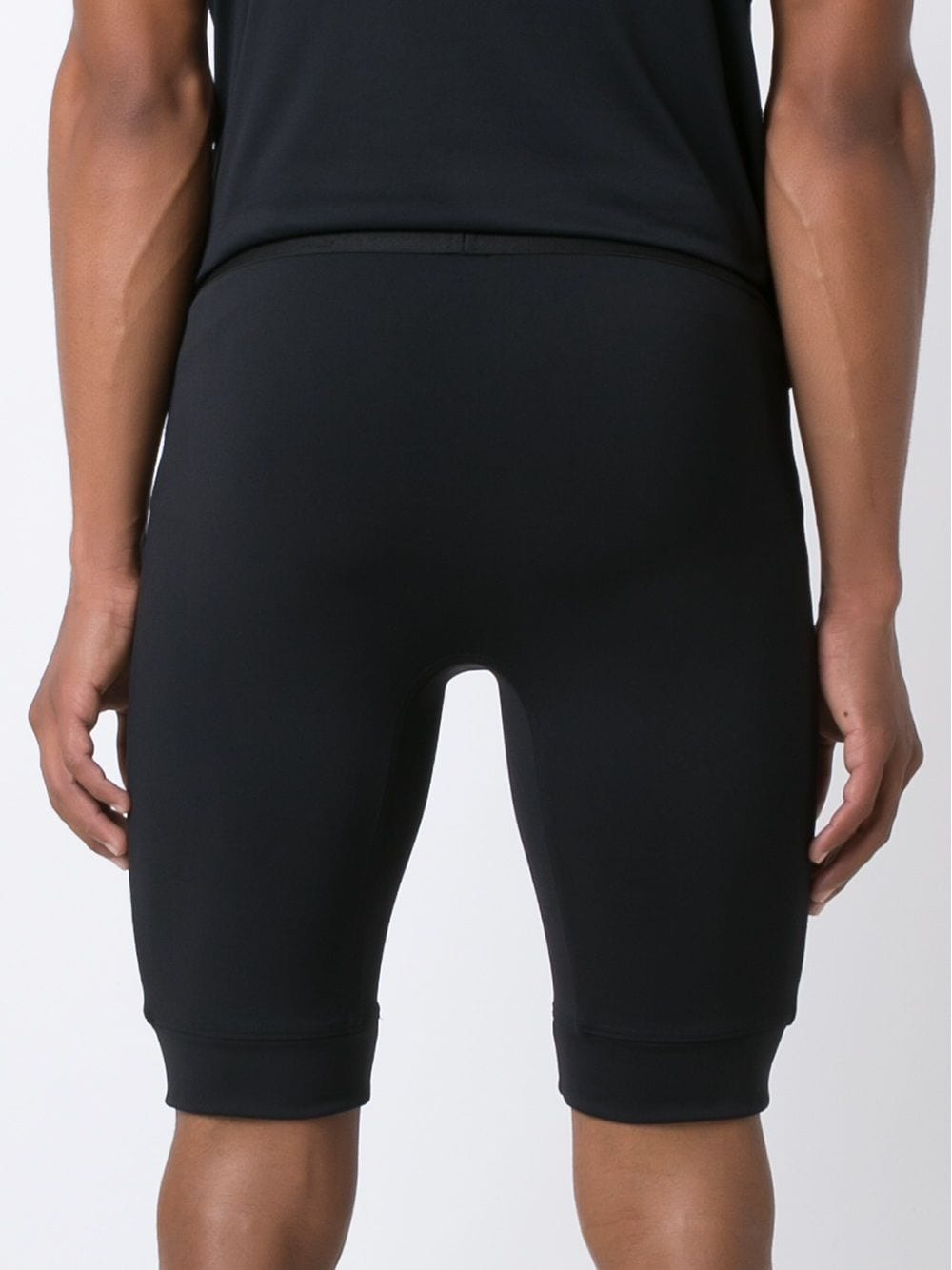 Shop Amir Slama Elasticated Slim-fit Shorts In Black