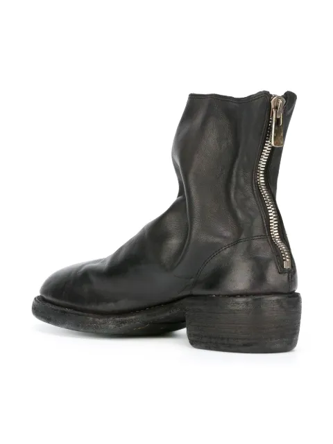 GUIDI back zip-up ankle boots