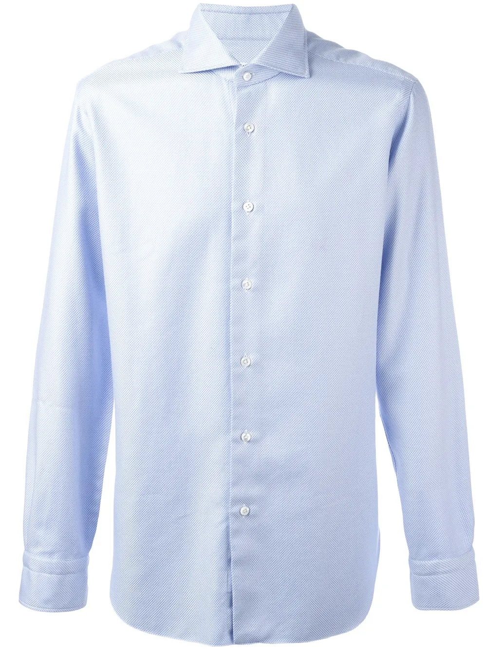 Barba Napoli Textured Shirt In Blue