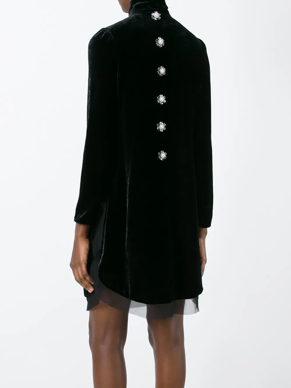 Dolce & Gabbana Chandlier Mock Velvet Dress In Black