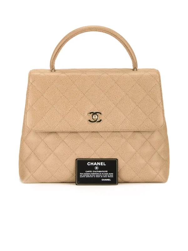 CHANEL Pre-Owned CC キルティングハンドバッグ | ブラウン | FARFETCH JP