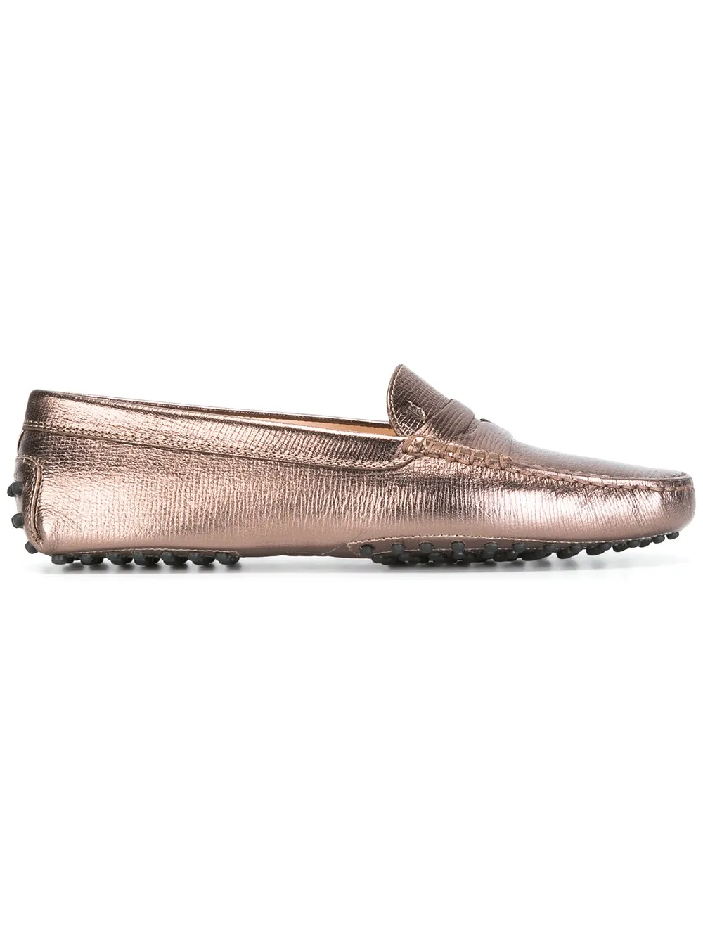Tod's metallic loafers - Marrone