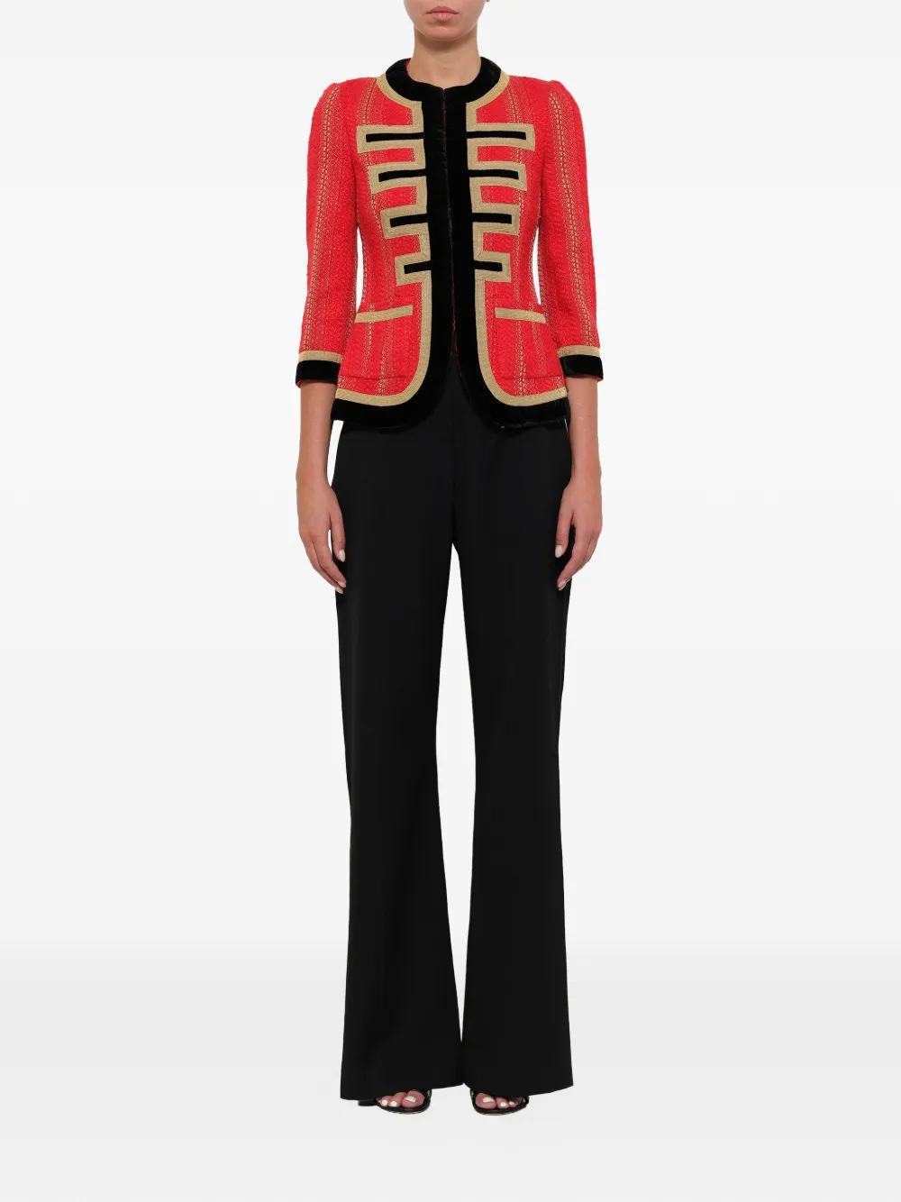  Givenchy Chaqueta De Tweed Y Lúrex - Rojo 