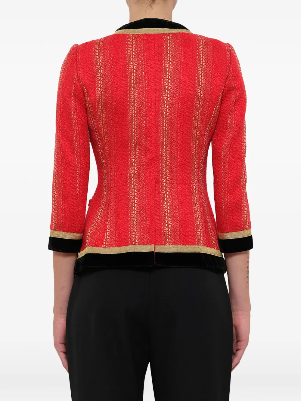 Givenchy lurex tweed jacket Rood