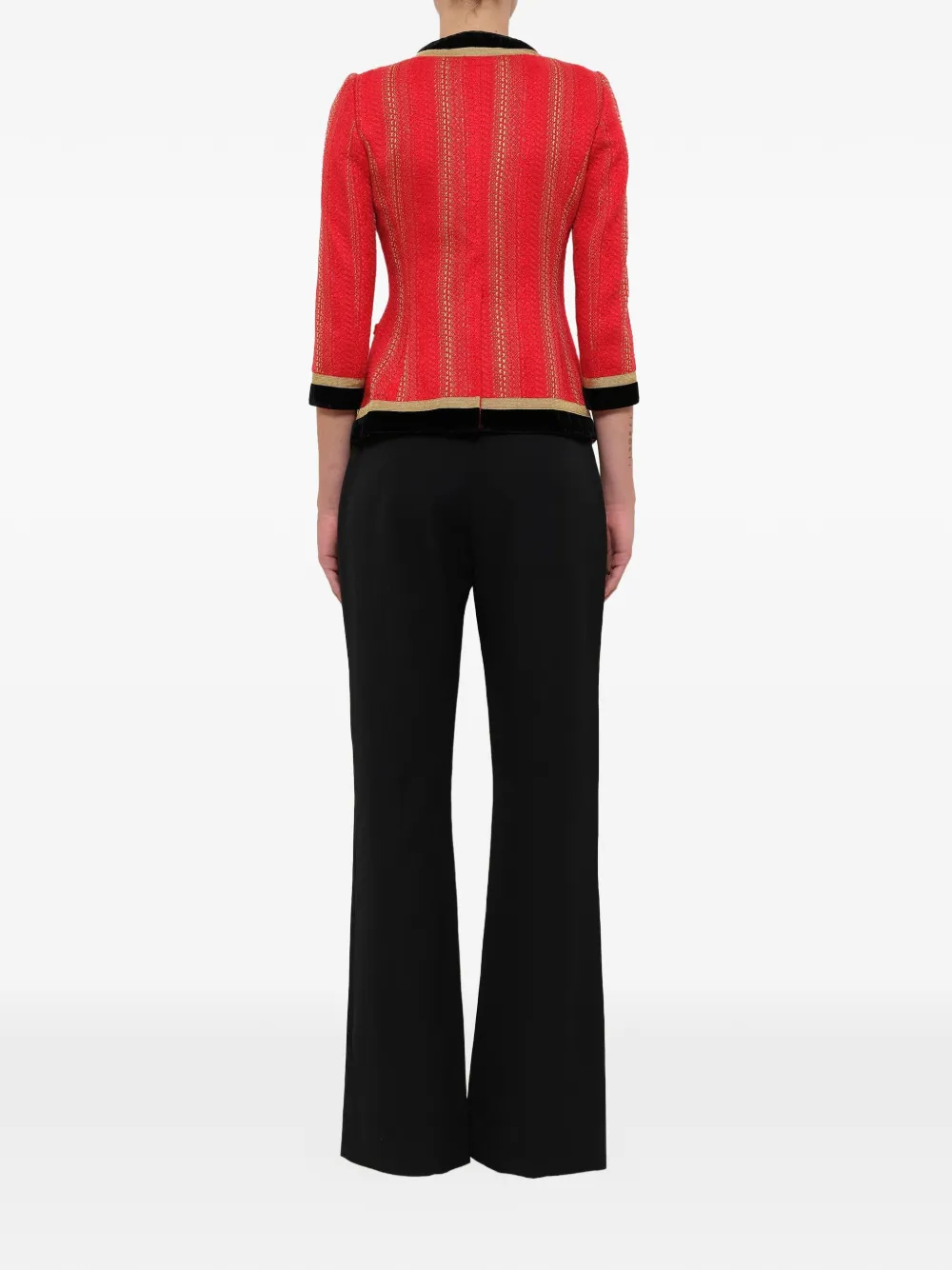  Givenchy Chaqueta De Tweed Y Lúrex - Rojo 