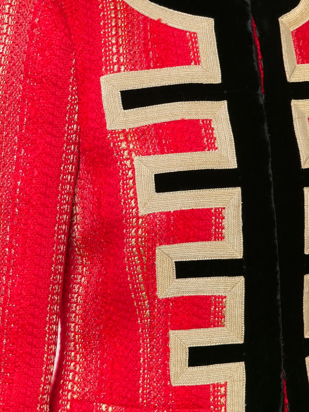 Givenchy lurex tweed jacket Rood