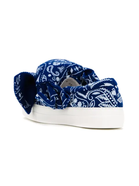 JOSHUA SANDERS JOSHUA SANDERS JACQUARD BOW DETAIL SNEAKERS - BLUE