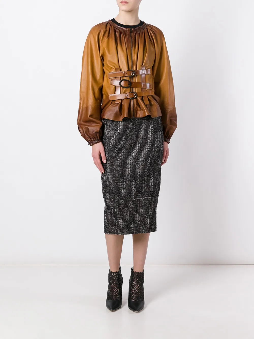 TOM FORD belted pencil skirt Zwart