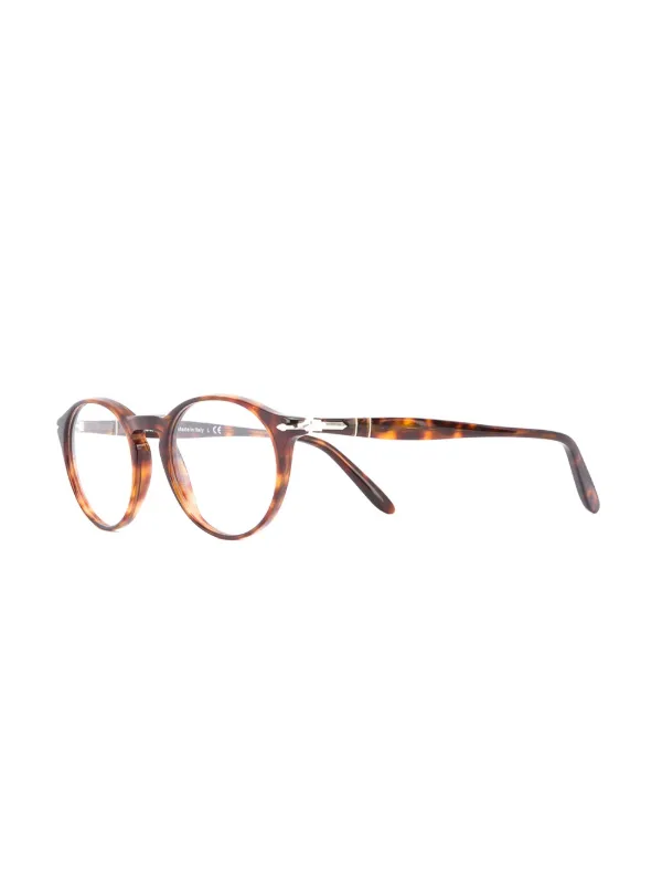 Persol Round Shaped Glasses Brown FARFETCH UK