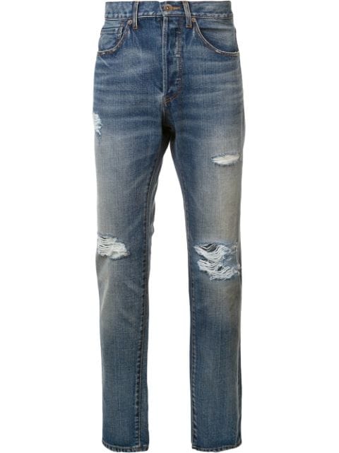 321 slim-fit jeans met geript detail