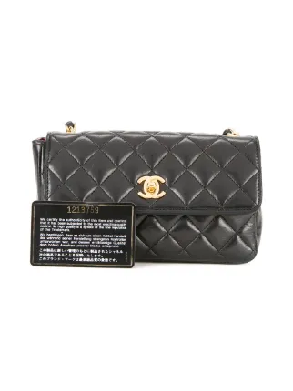 Chanel Vintage Mini Half Flap Crossbody Bag Farfetch Chanel Vintage Mini Half Flap Crossbody Bag