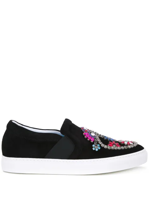 Lanvin Verzierte Slip-On-Sneakers