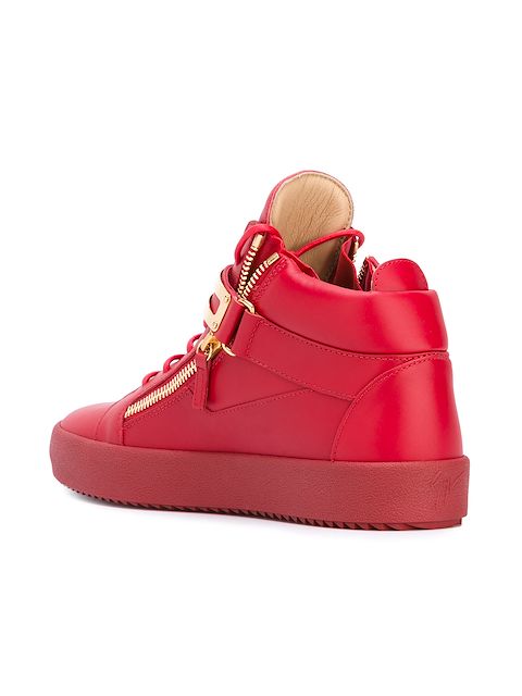 giuseppe zanotti red sneakers