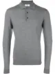 Image 1 of Fashion Clinic Timeless long sleeve knitted polo shirt