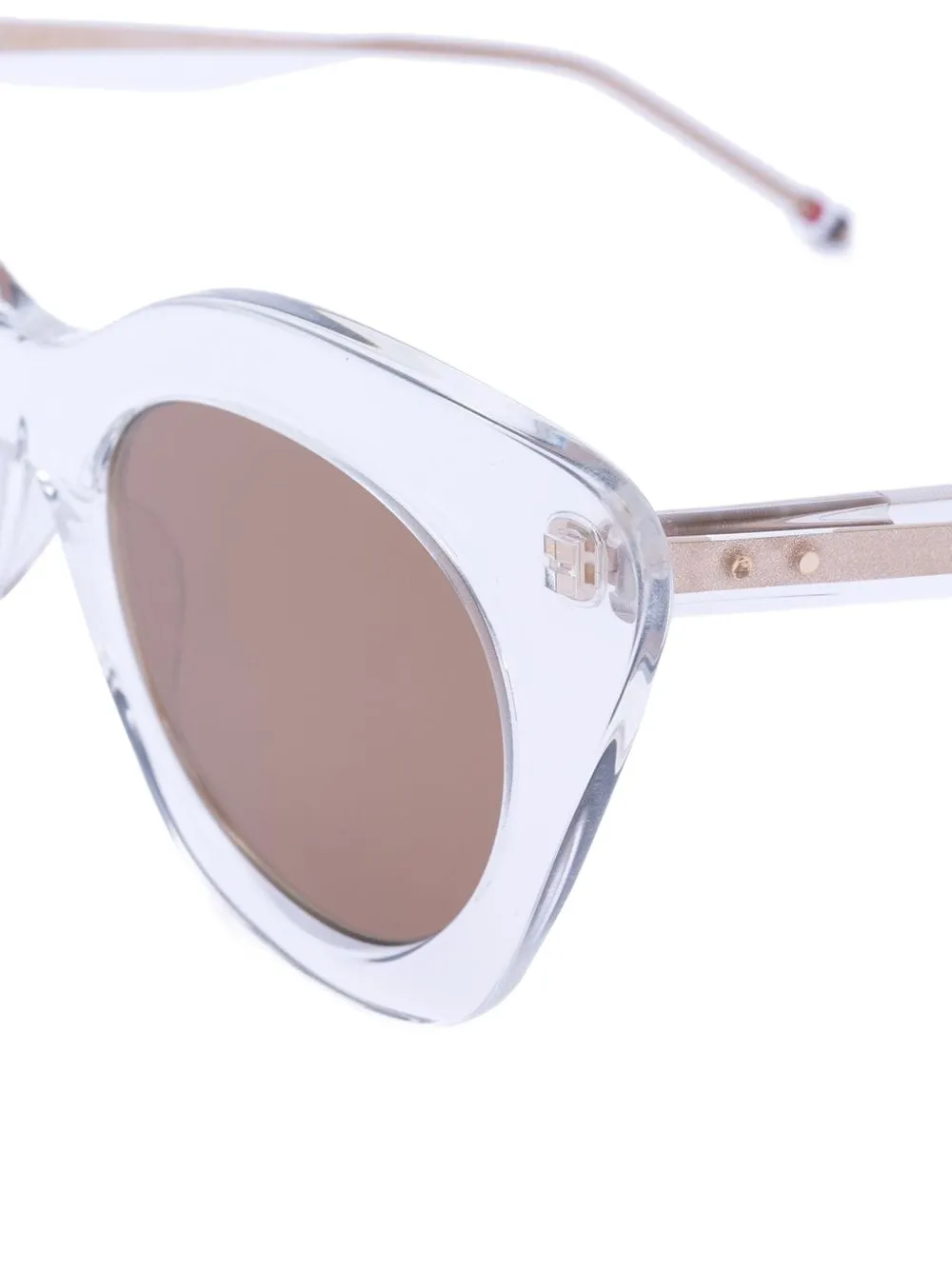  Thom Browne Eyewear Klassische Cat Eye Sonnenbrille   Weiß 