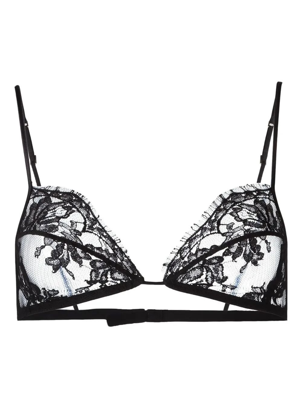 La Perla Lace Story triangle bra - Nero
