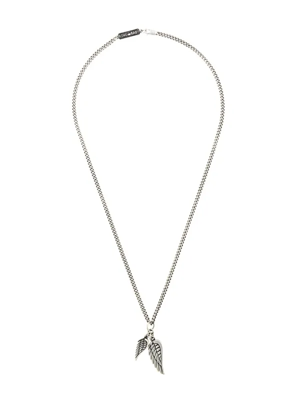 King Baby Double Wing Pendant Necklace Farfetch - Double Wing Pendant Necklace King Baby Double Wing Pendant Necklace Farfetch - Double Wing Pendant Necklace