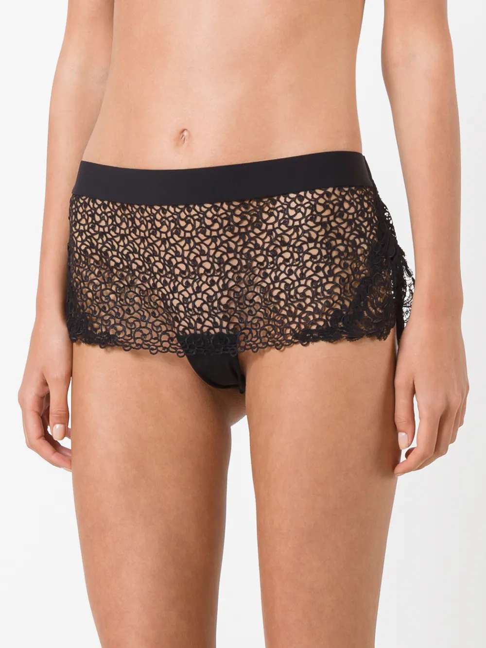 La Perla Macrame Tale french knickers - Zwart