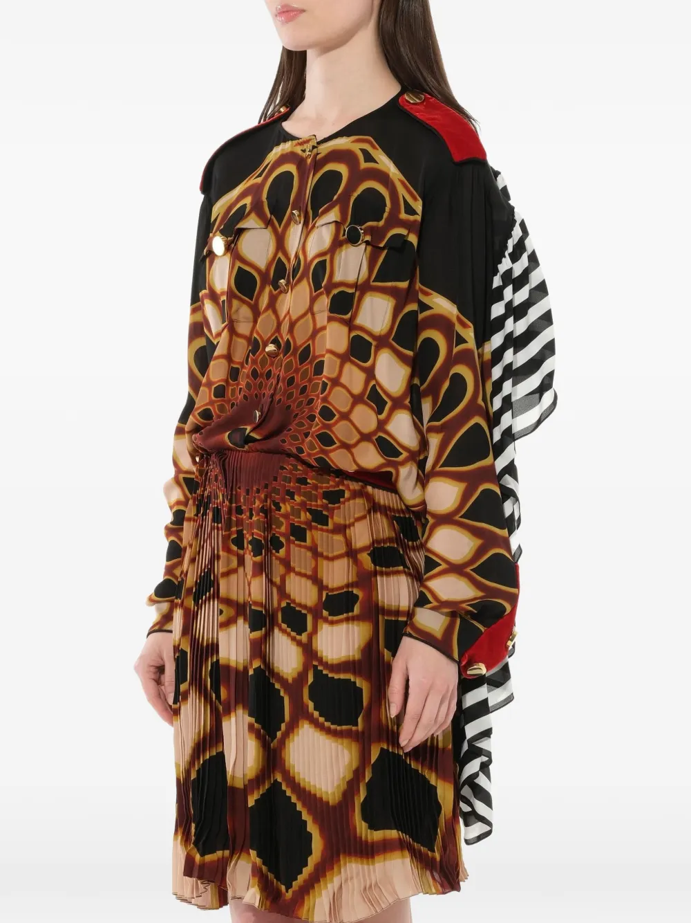 Givenchy jurk met print Kaleido Eye Zwart