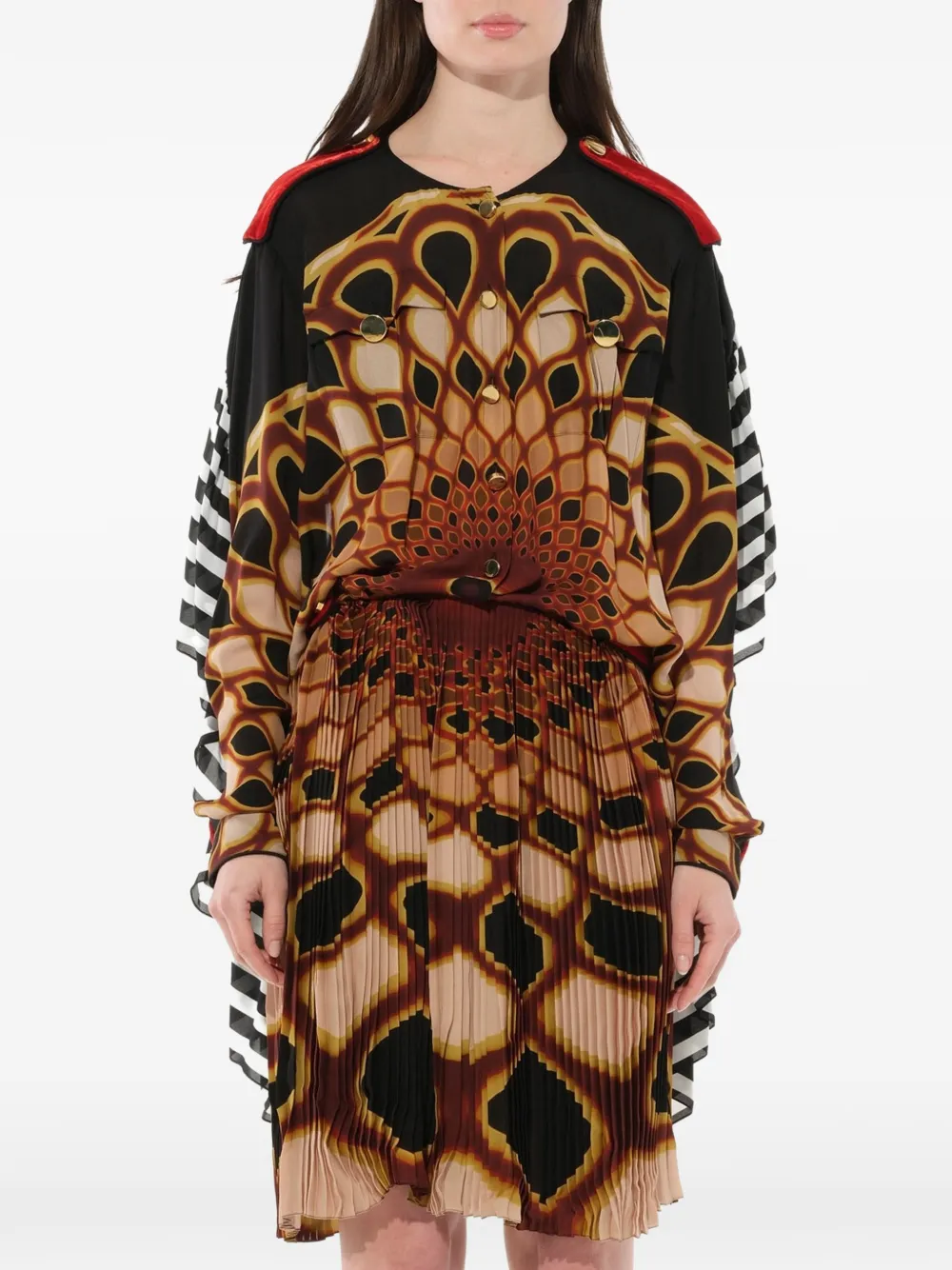 Givenchy jurk met print Kaleido Eye Zwart