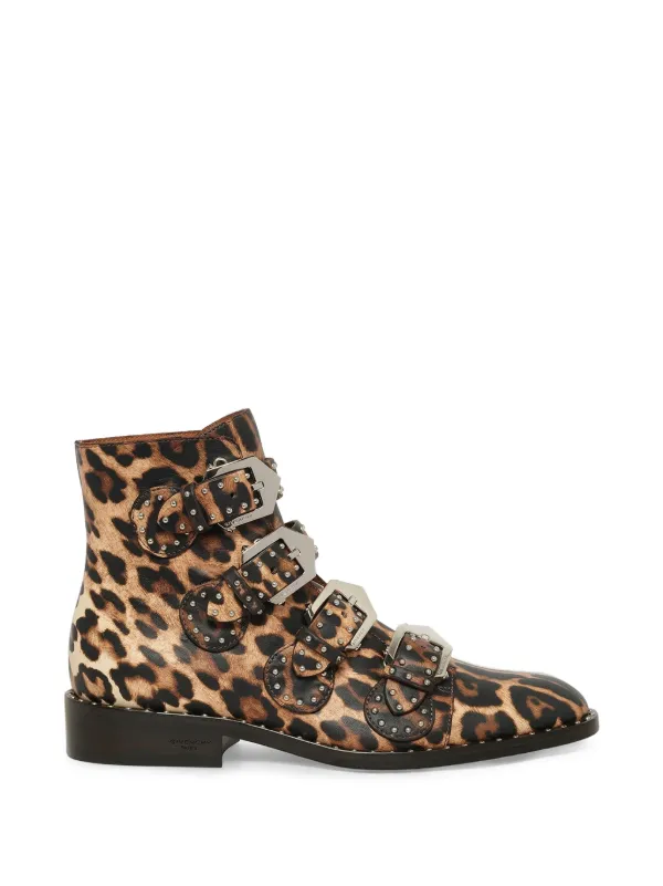 Givenchy Leopard-print Boots in Black