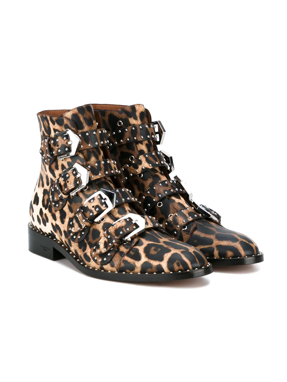 Givenchy leopard print boots Zwart