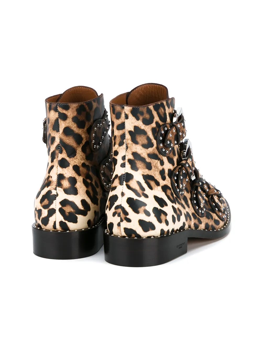 Givenchy leopard print boots Zwart