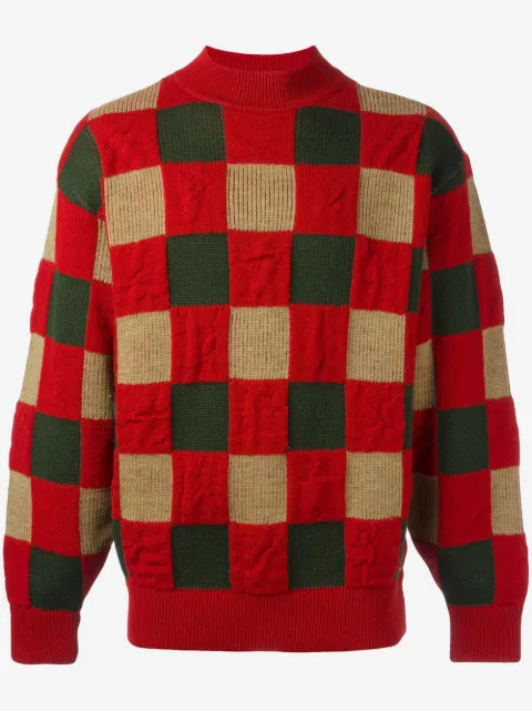 Issey Miyake Pre-Owned checked jumper