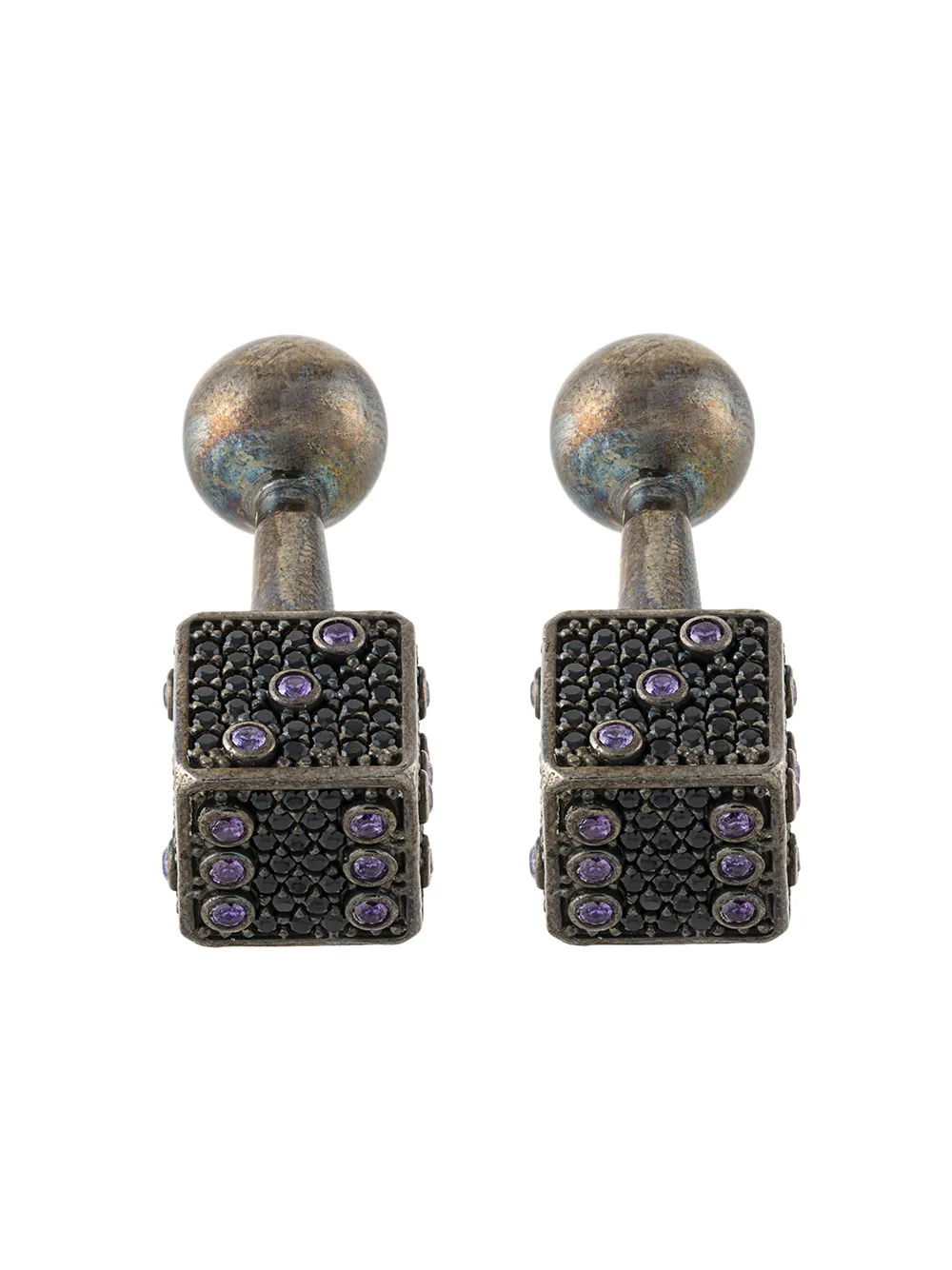 Begüm Khan embellished dice cufflinks Roze