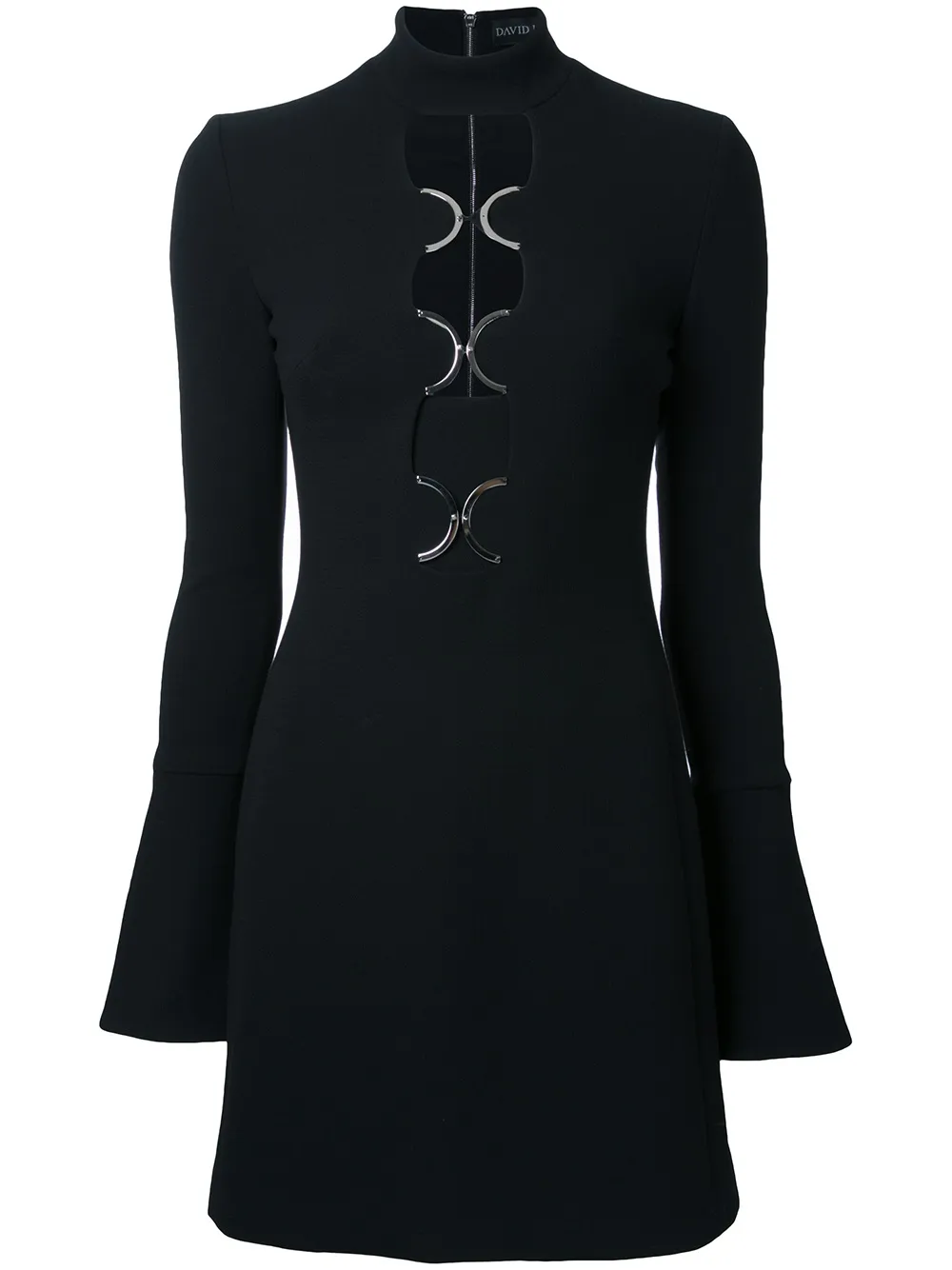 David Koma cut-out detail dress - Nero