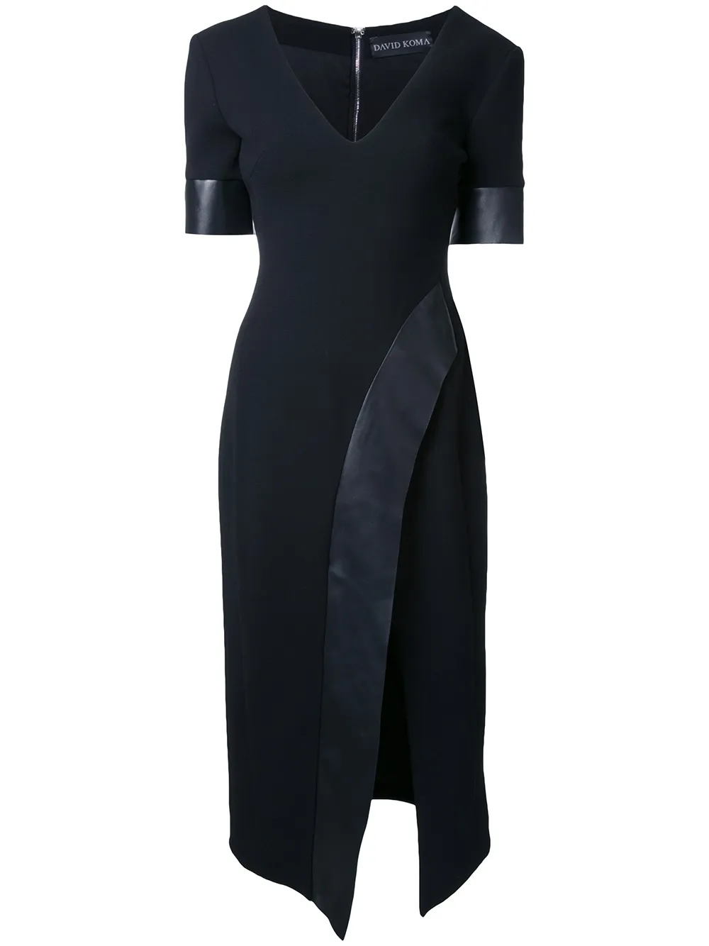 V-neck midi dress